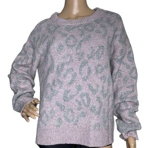 John & Jenn Xavier crewneck animal print sweater NWT Large